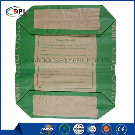 25kg Kraft Paper Plastic Compound Cement Bag for Bitumen, Mortar, Gypsum, Lime Global Sale